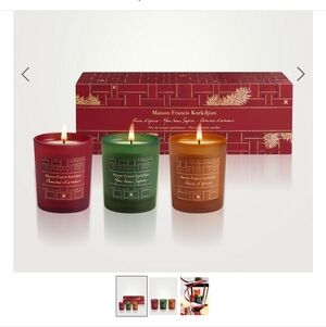 3 Pc Maison Francis Kurkdjian MFK Holiday Scented Mini Candle Trio Set Separate